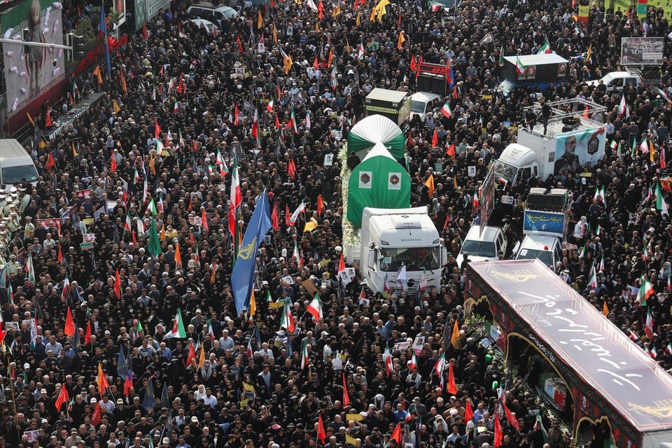 Iran holds state funeral for top brass slain in war with Israel
