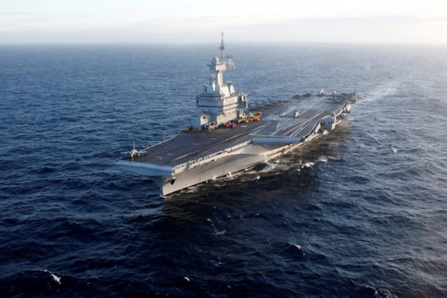 Nearly 700 mariners on French aircraft carrier test positive for coronavirus