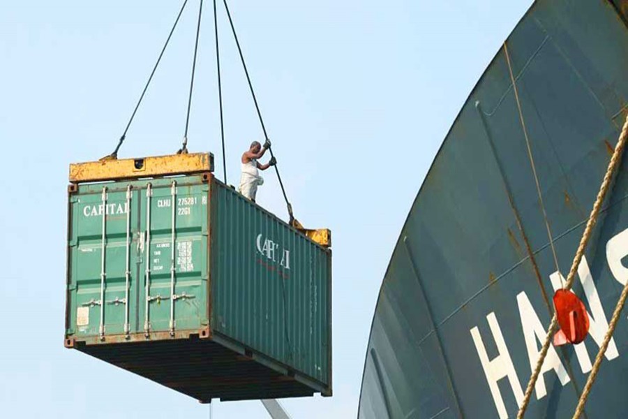 Trade deficit drops slightly in July-Feb