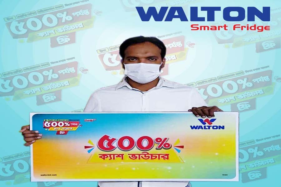 Businessman gets 500pc cash voucher buying Walton refrigerator