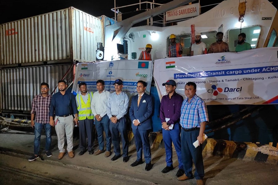 Transshipment trial: Indian vessel arrives in Ctg Port