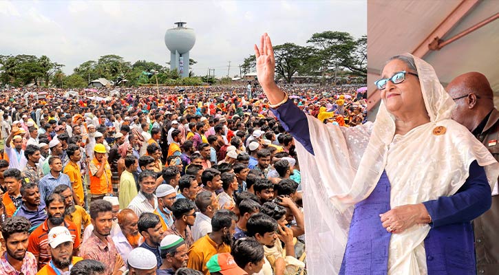রিমালে ক্ষতিগ্রস্তদের মাঝে ত্রাণ বিতরণ করলেন প্রধানমন্ত্রী