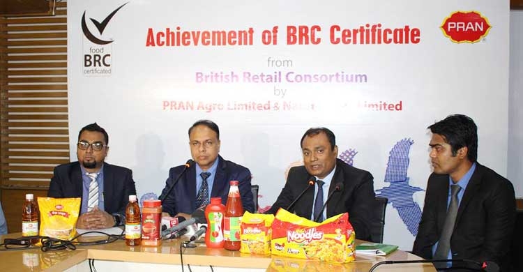PRAN achieves BRC Certificate