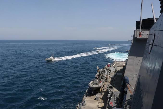 Iranian vessels come dangerously close to American military ships