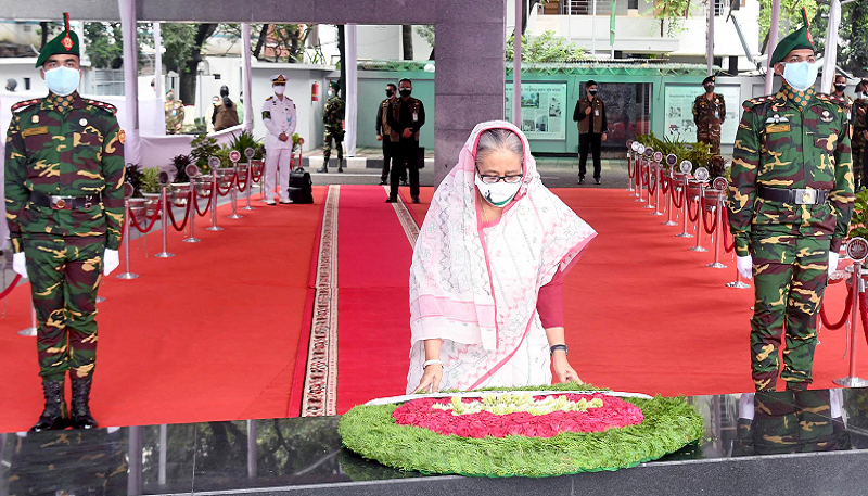 PM pays homage to Bangabandhu on AL founding anniversary