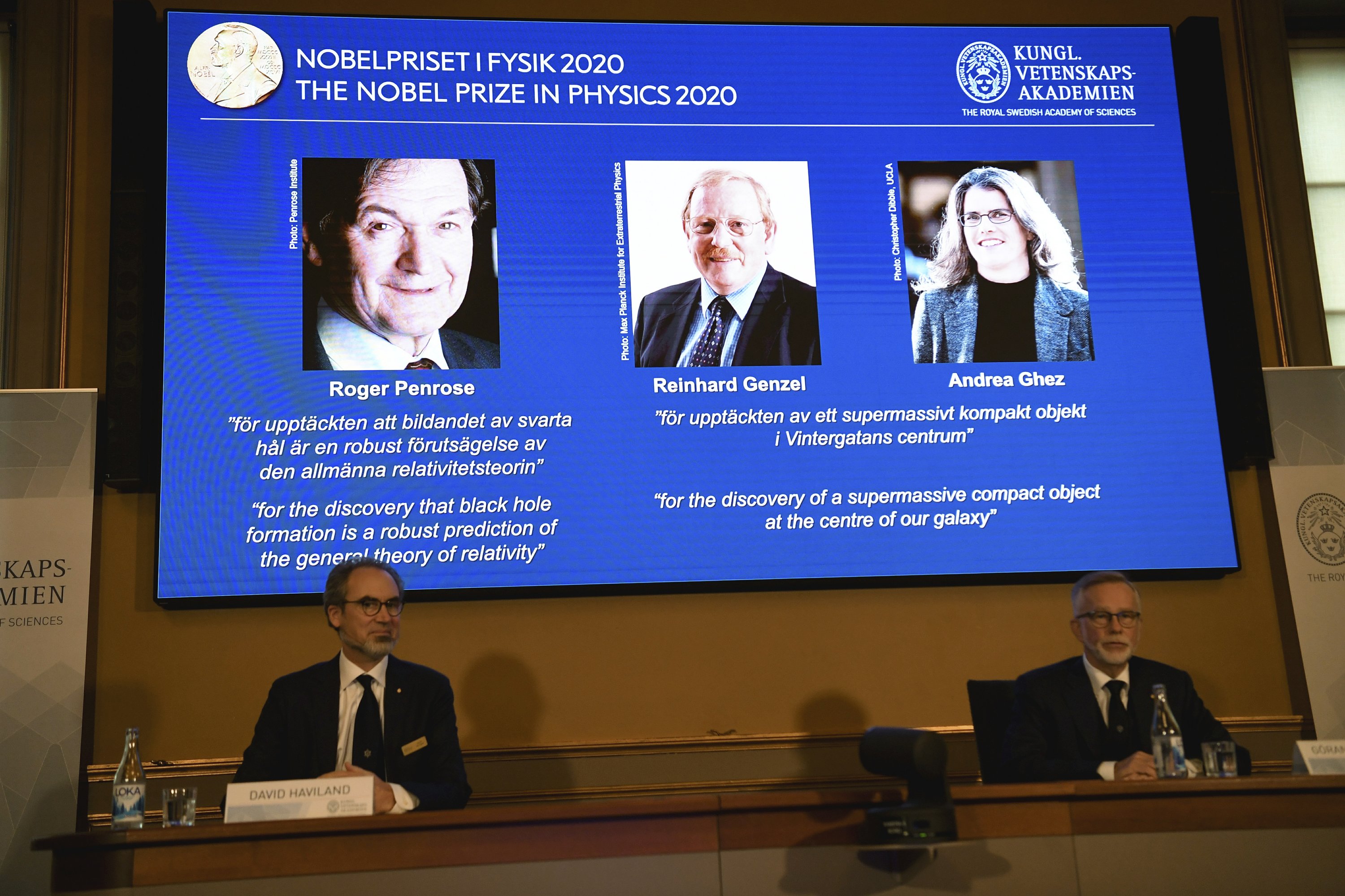 3 win physics Nobel award for black hole discoveries