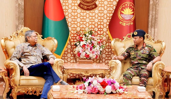 Army chief calls on President at Bangabhaban