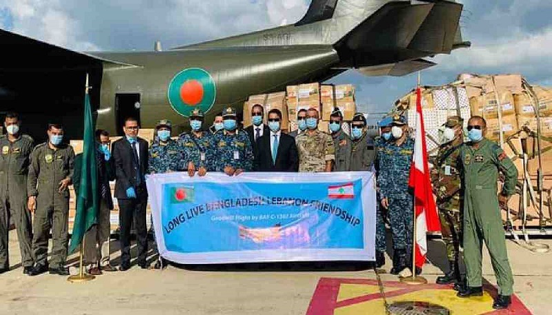 Emergency supplies from Bangladesh reach Beirut