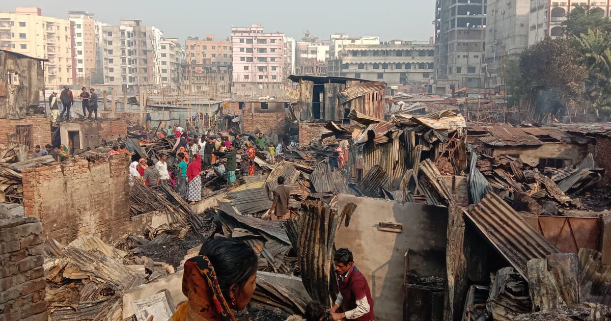 Mirpur slum fire victim dies at DMCH