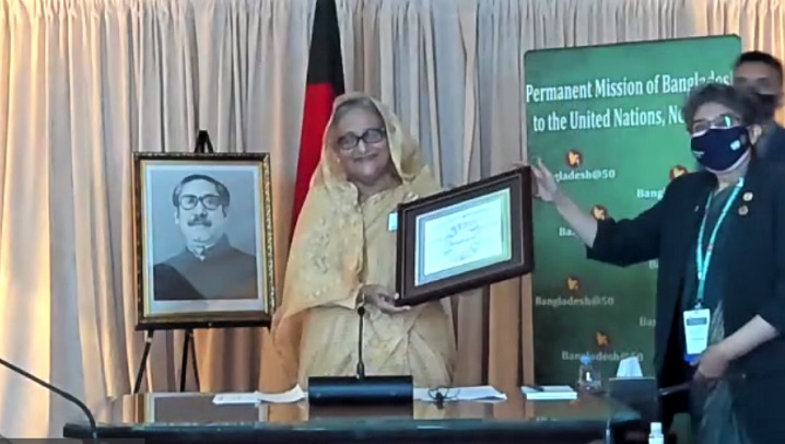 UN-SDSN confers Bangladesh PM with SDG Progress Award