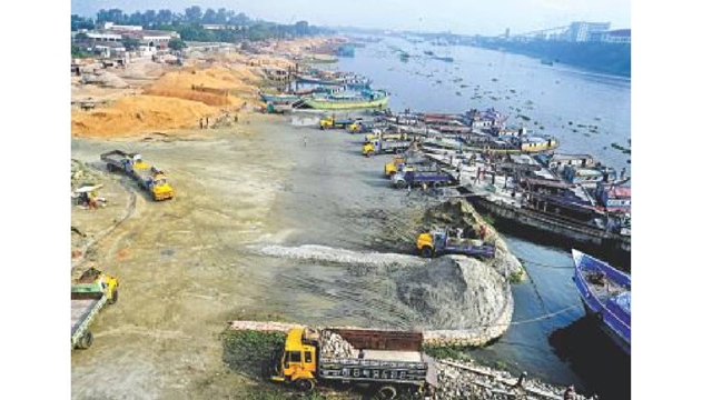 BIWTA removing garbage from Turag River