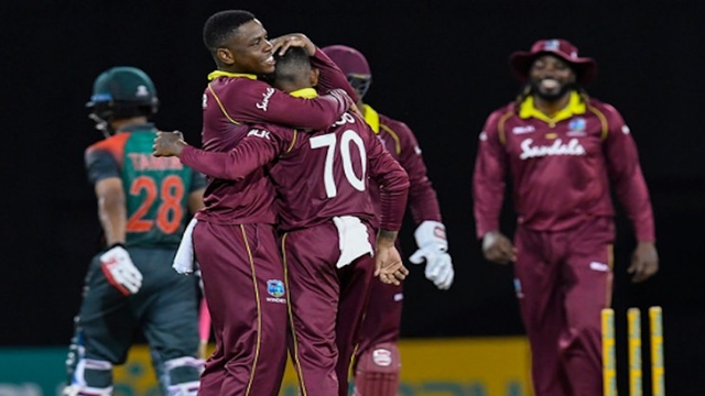 West Indies beat Bangladesh by 3 runs in 2nd ODI