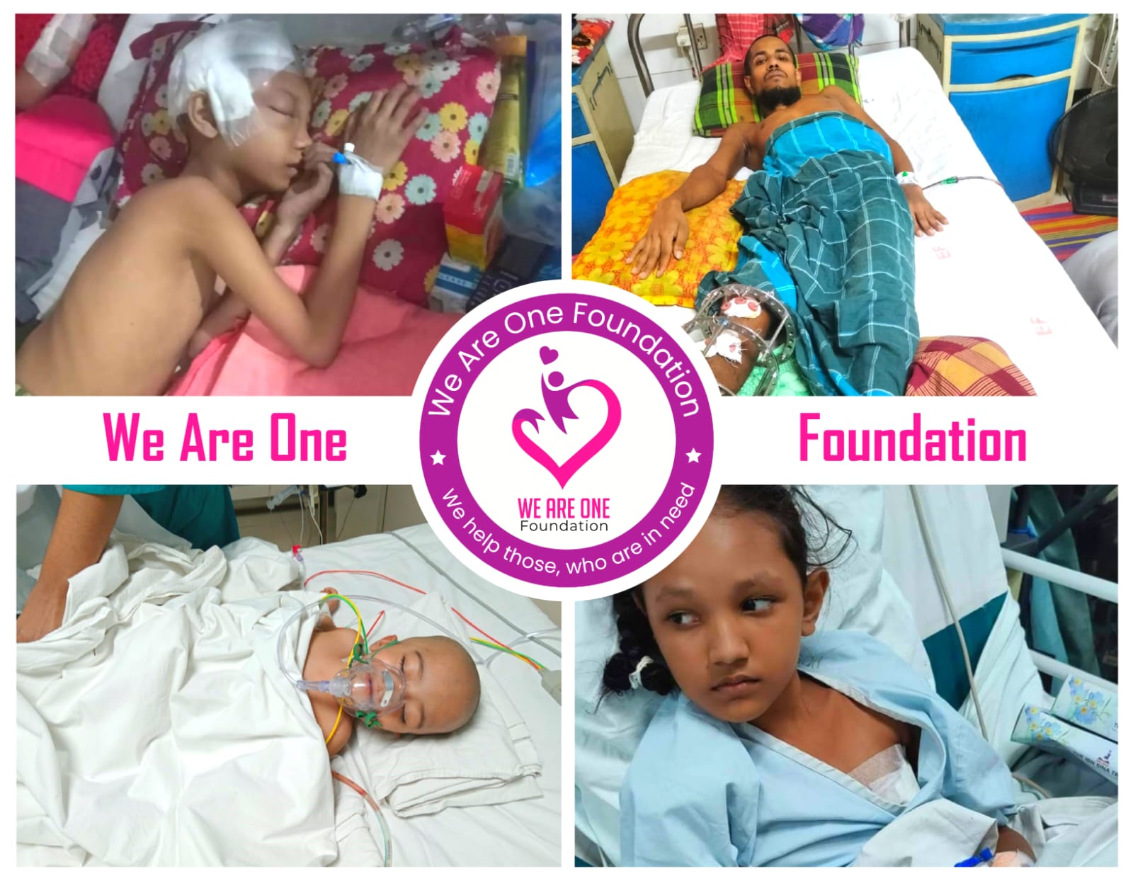 We Are One Foundation's Providing Service to helpless People all over Bangladesh.