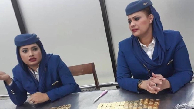 Two female crews held with 36 gold bars at Dhaka airport