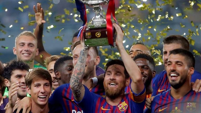 Messi record 33rd title as Barcelona wins Spanish Super Cup