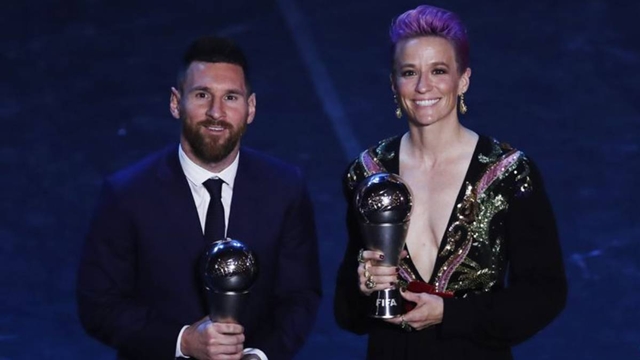 Rapinoe, Messi win FIFA player of the year awards