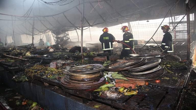 Fire at Malibagh kitchen market