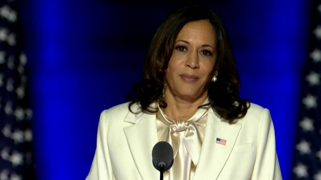 Harris pays tribute to Black women in 1st speech as VP-elect