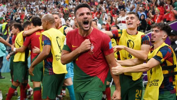 Ramos bags hat-trick as Portugal crush Swiss to reach World Cup quarters