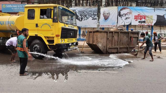 Dhaka North cleaned, waste scattered in some South areas