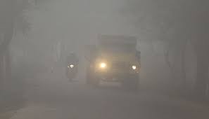 Foggy weather disrupts traffic movement