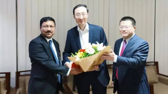 Chinese vice-minister of foreign affairs Sun Weidong in city