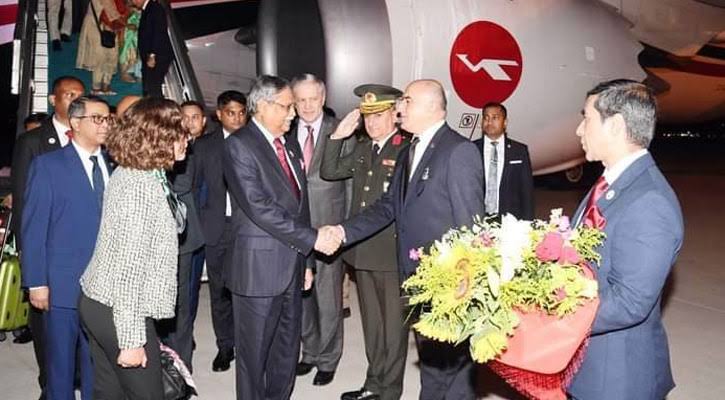 President reaches Turkey to attend Erdogan's installation ceremony