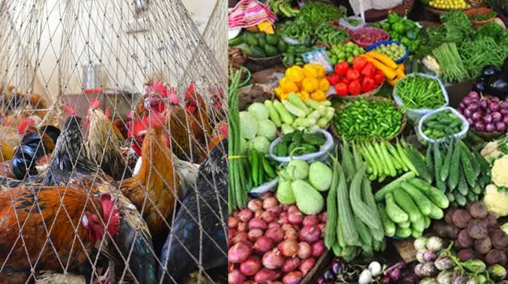 Chicken price drops, vegetable price remains unchanged