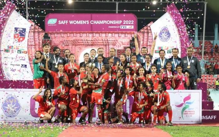 Nation overflows with joy after women’s success in SAFF