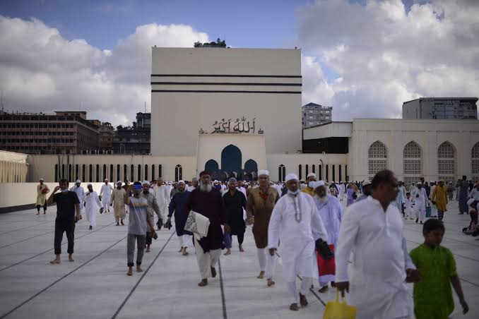 Five Eid jamaats held at Baitul Mukarram National Mosque