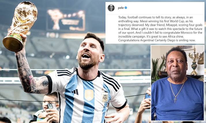 Pelé congratulates Messi and Mbappé after World Cup final