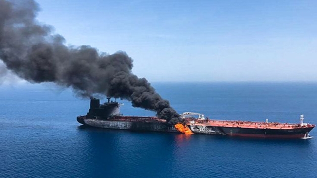 Trump blames Iran in tanker blasts, says sea lane not at risk