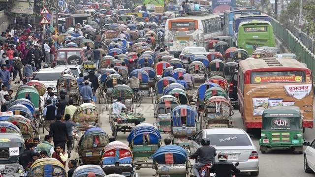 Rickshaw ban on three major Dhaka roads from July 7