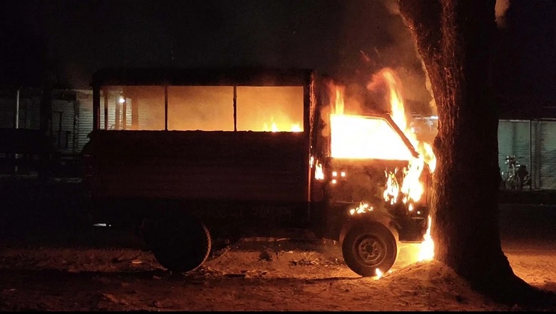 Over 30 vehicles vandalised, set ablaze in 6 districts