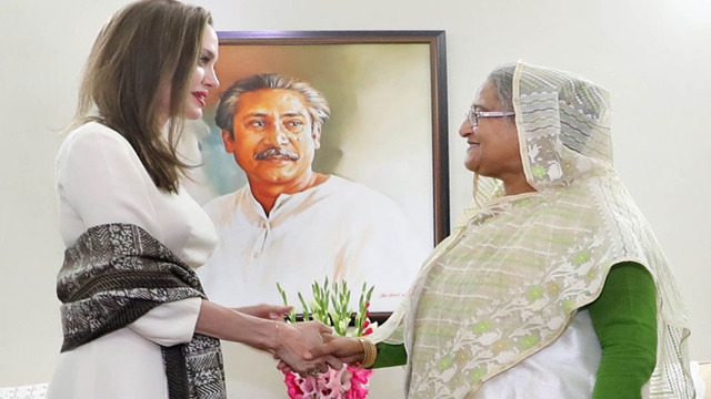 Jolie praises PM Hasina as exemplary leader