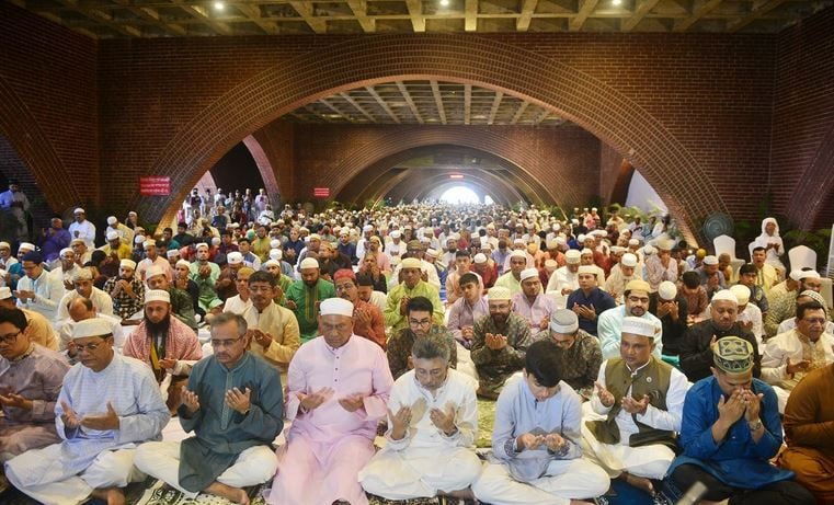 Eid jamaat held at Jatiya Sangsad