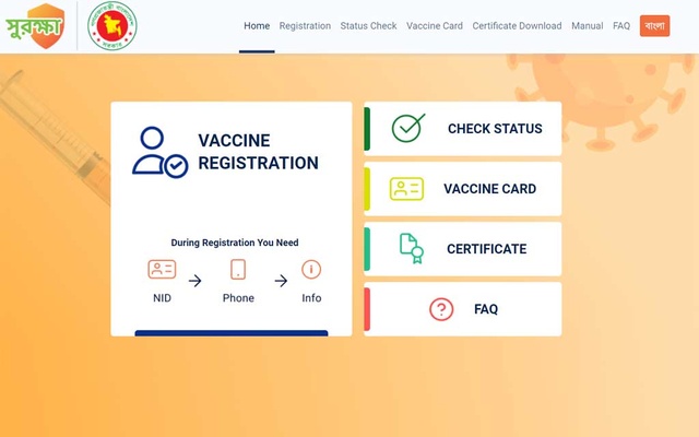 How to register for coronavirus vaccine in Bangladesh