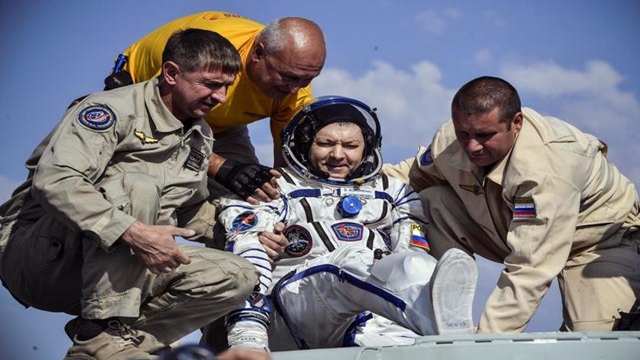 Canadian, Russian, American back on Earth from space station