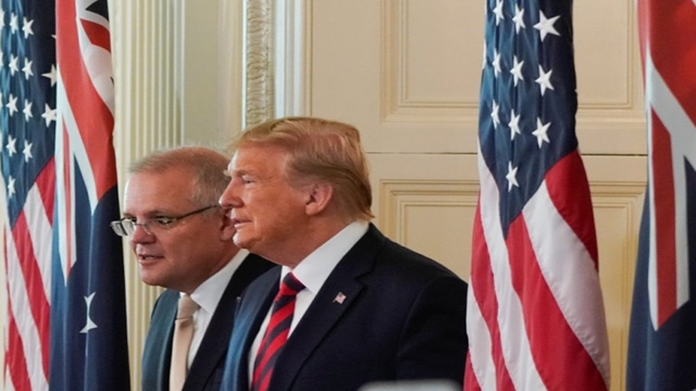 Trump, backed by Australia’s Morrison, talks tough on China