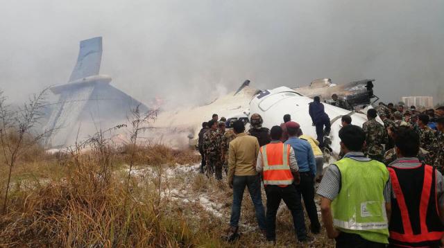 US-Bangla Airlines flight crashes in Kathmandu